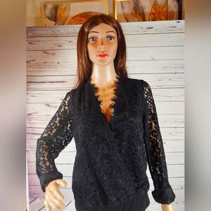 Fayf Black Lace Bodysuit XL Nwt